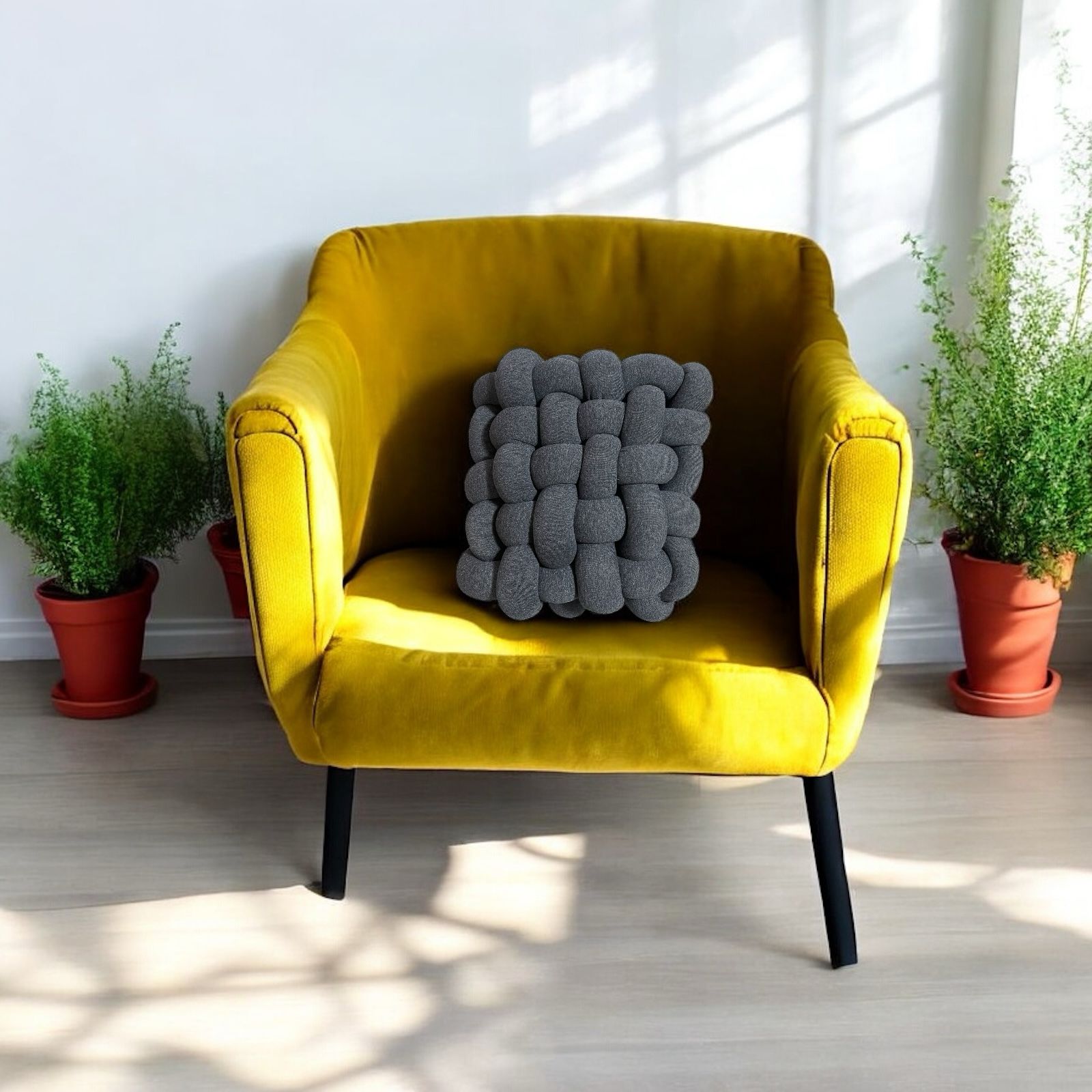 Foto 3 pulgar | Cojin Trenzado Oxford Decorativo Minimalista