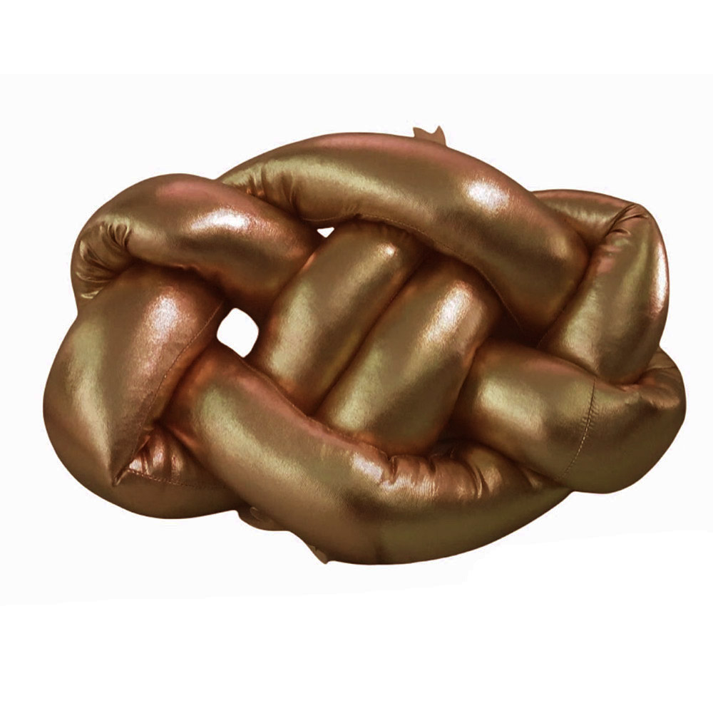 Cojin Nudo Celta 35x25 Dorado Decorativo Recamara Sala