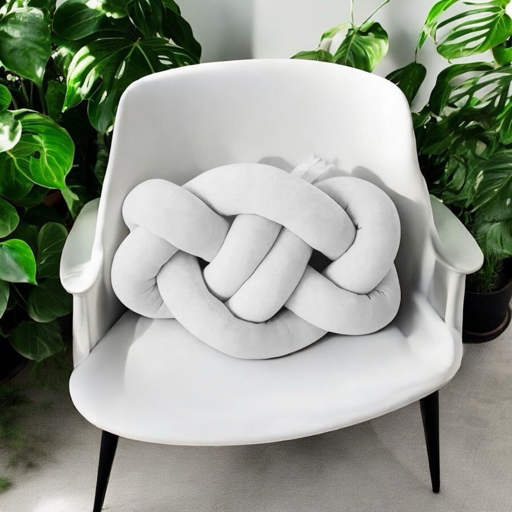 Foto 3 pulgar | Cojin Nudo Blanco  Decoración Hogar 35cm