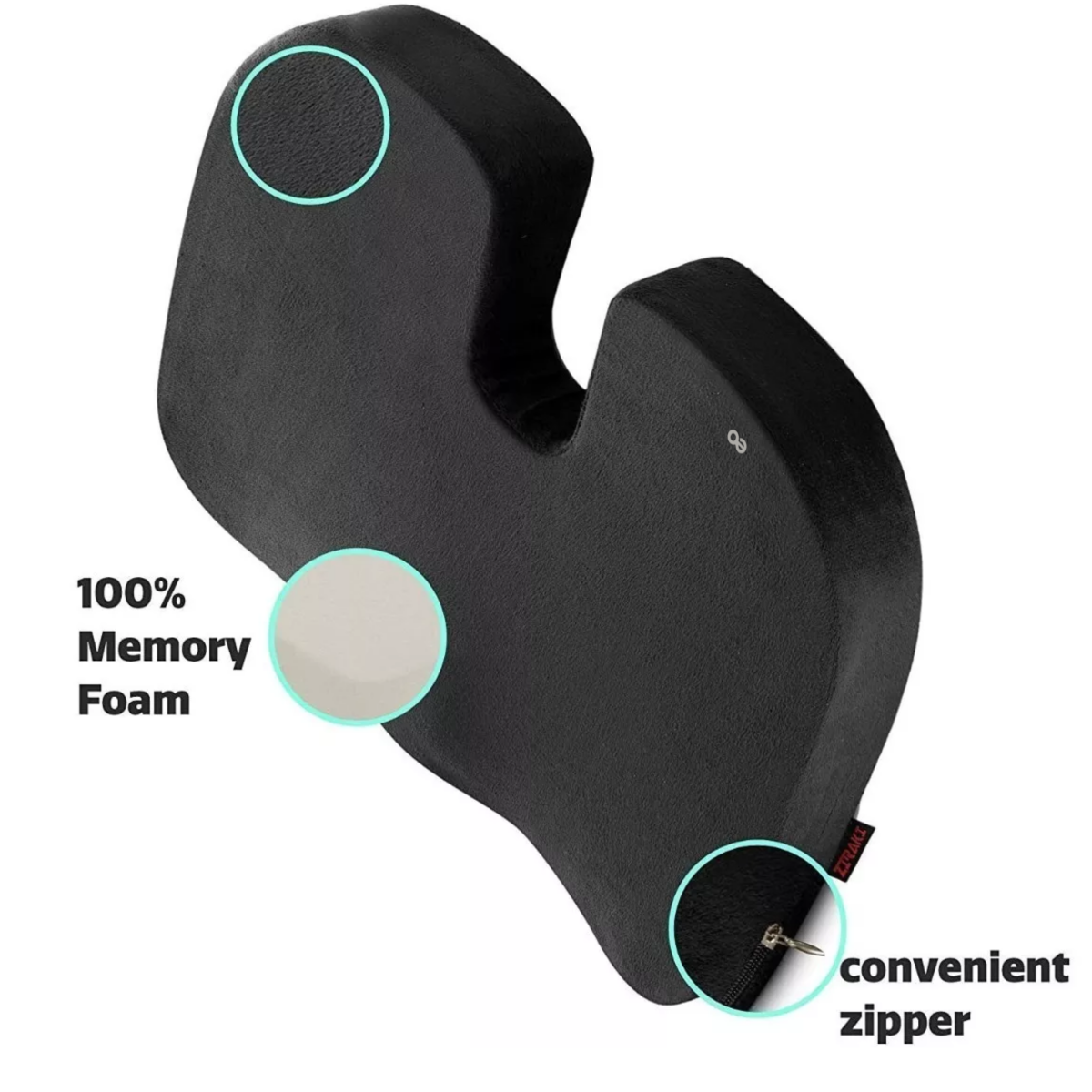 Foto 3 pulgar | Cojín De Espuma Viscoelástica Para Coxis Para Auto Y Silla Eo Safe Imports Esi-7646-1 Negro