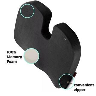 Foto 2 | Cojín De Espuma Viscoelástica Para Coxis Para Auto Y Silla Eo Safe Imports Esi-7646-1 Negro
