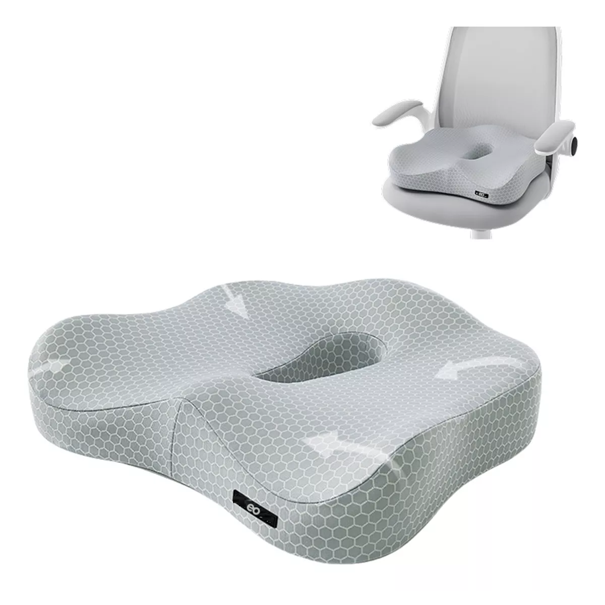 Foto 3 pulgar | Cojín de Gel Ergonómico Gris