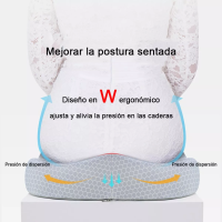 Foto 4 pulgar | Cojín de Gel Ergonómico Gris