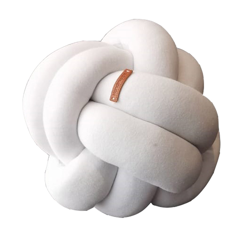 Cojin Bola Decorativo Recamara Sala Blanco