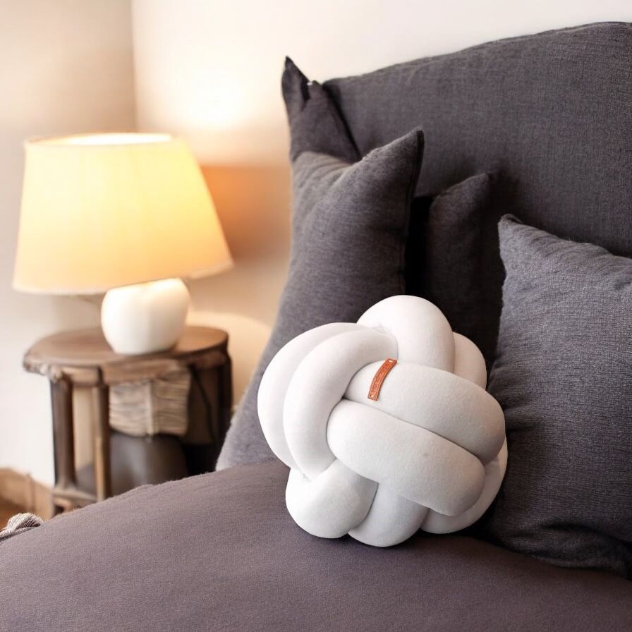 Foto 3 pulgar | Cojin Bola Decorativo Recamara Sala Blanco