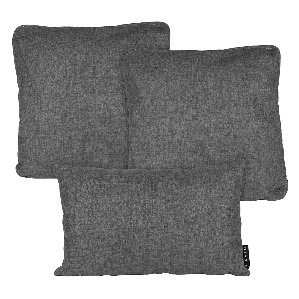 Foto 1 | Set De 3 Cojines Decorativos Dicasa 1 Delta + 2 Zita Color Gris