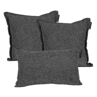 Foto 1 | Set De 3 Cojines (2 Cuadrados + 1 Rectangular) Gris