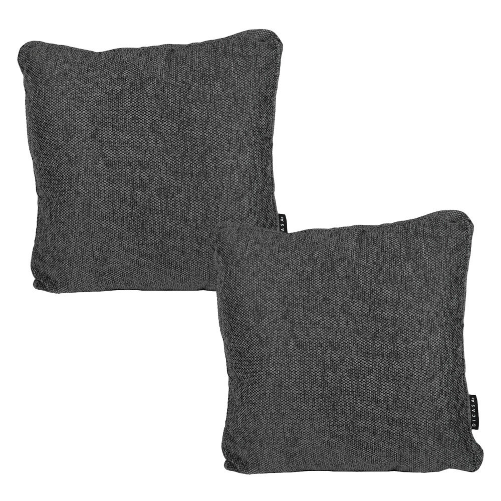 Foto 1 | Set De 2 Cojines Decorativos Cuadrado Grande Gris