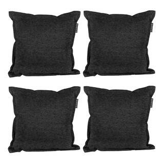 Foto 1 | Set De 4 Cojines Decorativos Cuadrado Negro