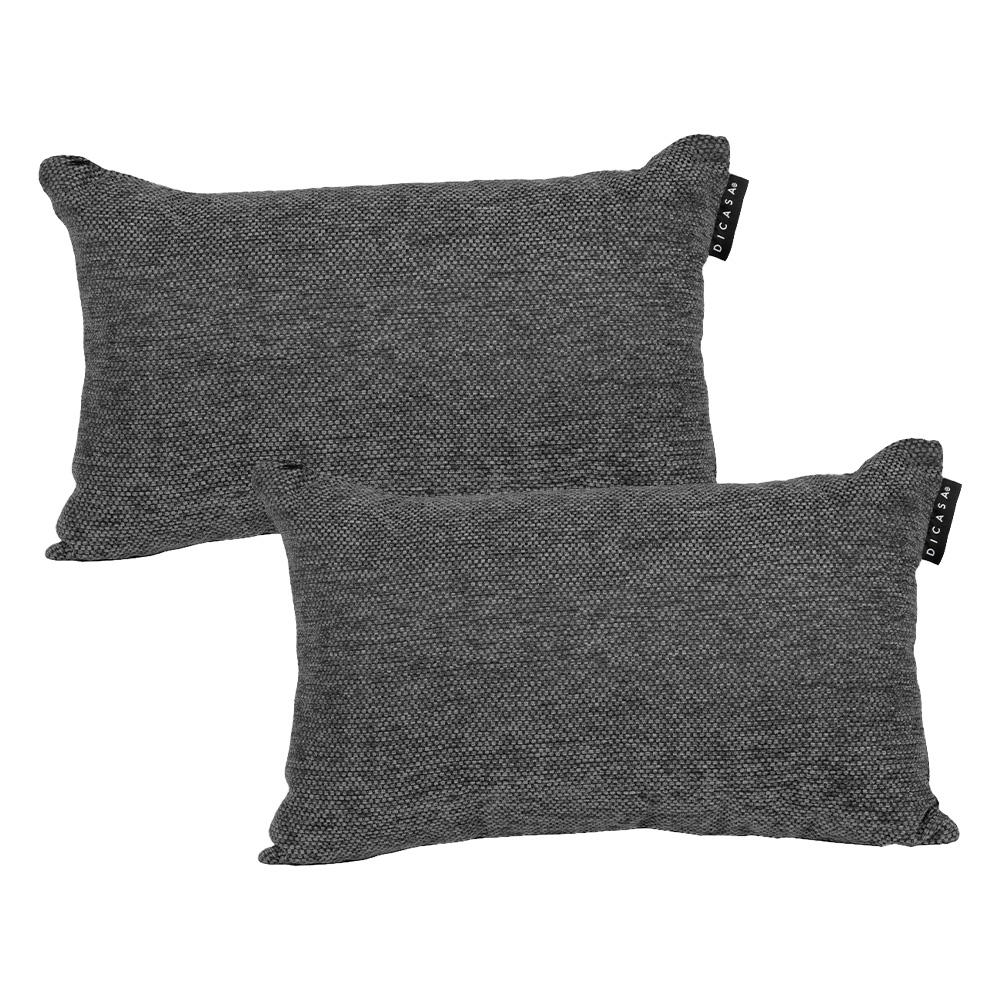 Foto 2 pulgar | Set De 2 Cojines Riñonera Decorativa Rectangular Gris