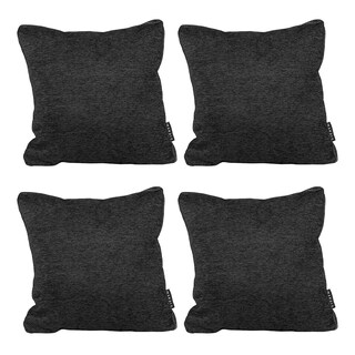 Foto 1 | Set De 4 Cojines Decorativos Cuadrado Grande Negro