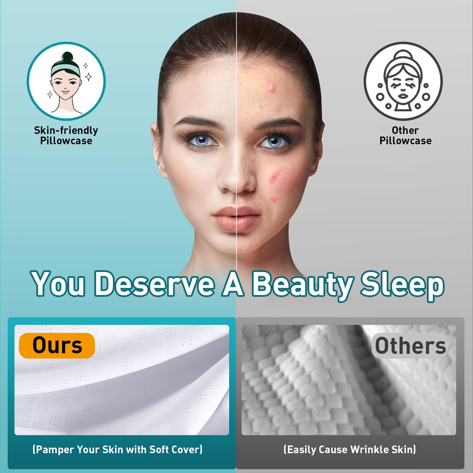 Foto 7 pulgar | Almohada Cervical Mokaloo, Espuma Viscoelástica Refrescante Con Pillowca - Venta Internacional.