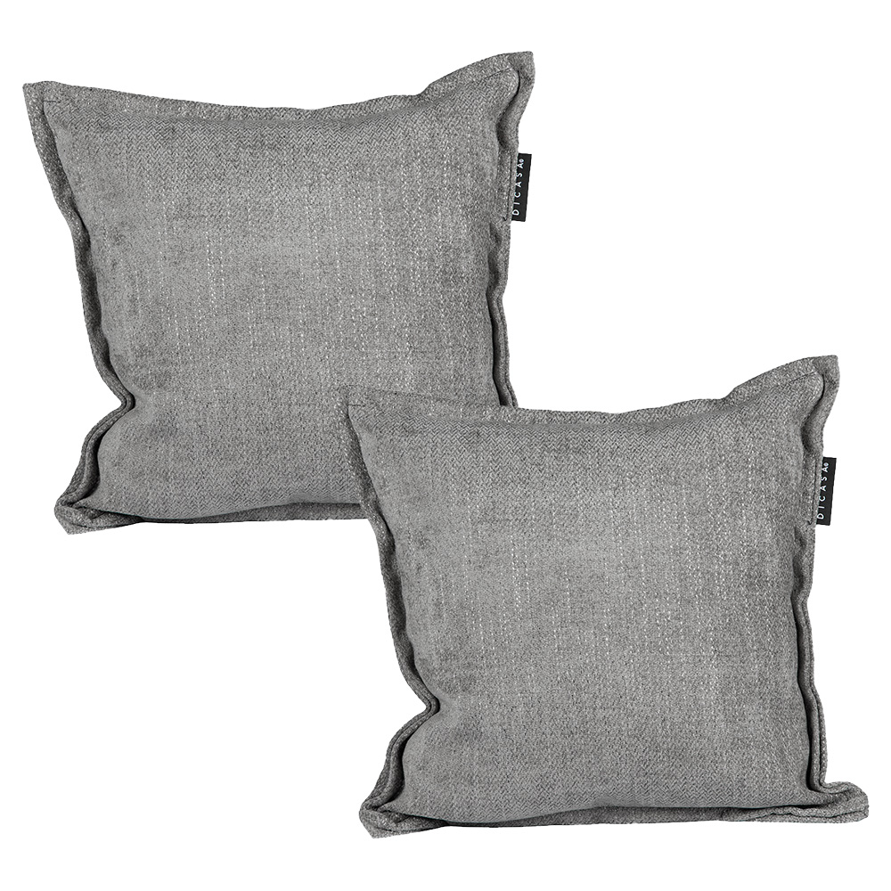 Foto 2 pulgar | Set De 2 Cojines Decorativos Dicasa Kappa Color Gris Oscuro