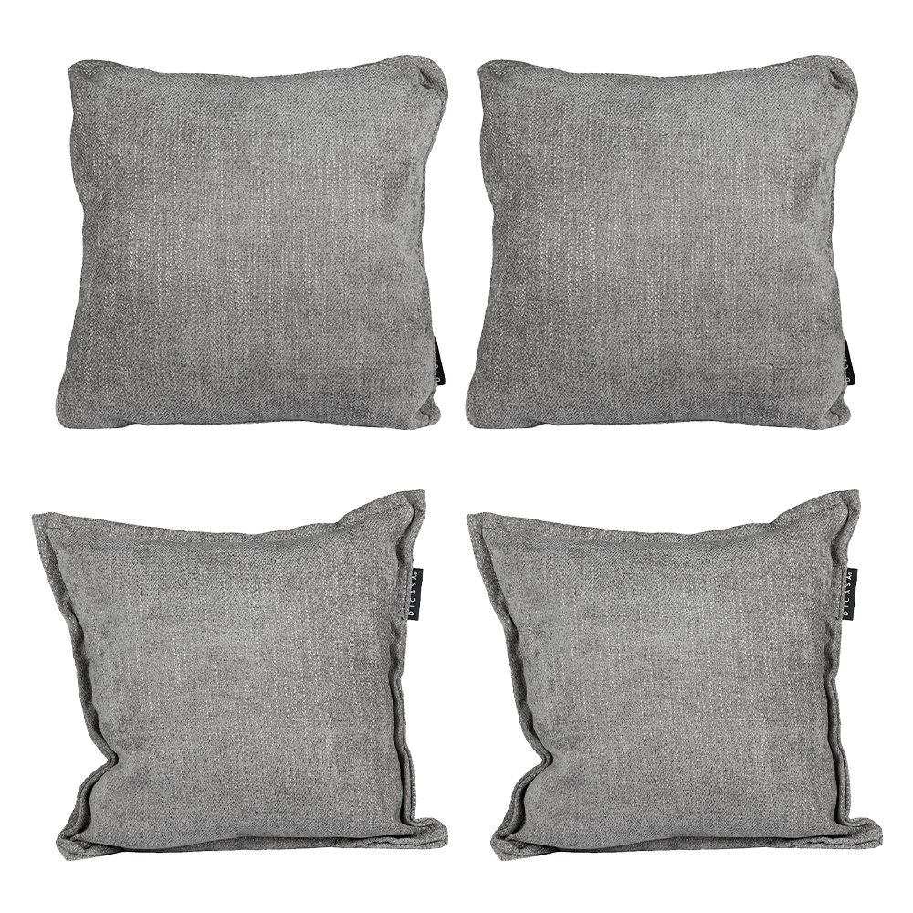 Foto 2 pulgar | Set De 4 Cojines Decorativos Dicasa 2 Kappa + 2 Zita Color Gris Oscuro