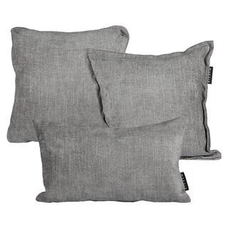 Foto 1 | Set De 3 Cojines Decorativos Dicasa 1 Kappa + 1 Zita + 1 Delta Color Gris Oscuro