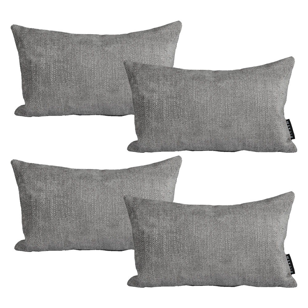 Foto 2 pulgar | Set De 4 Cojines Decorativos Dicasa Delta Color Gris Oscuro
