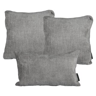 Foto 1 | Set De 3 Cojines Decorativos Dicasa 1 Delta + 2 Zita Color Gris Oscuro