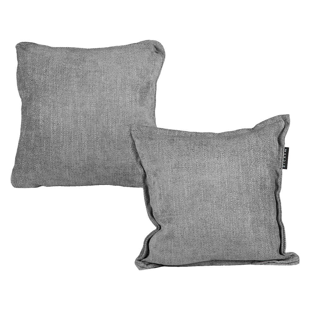 Set De 2 Cojines Decorativos Dicasa 1 Kappa + 1 Zita Color Gris Oscuro