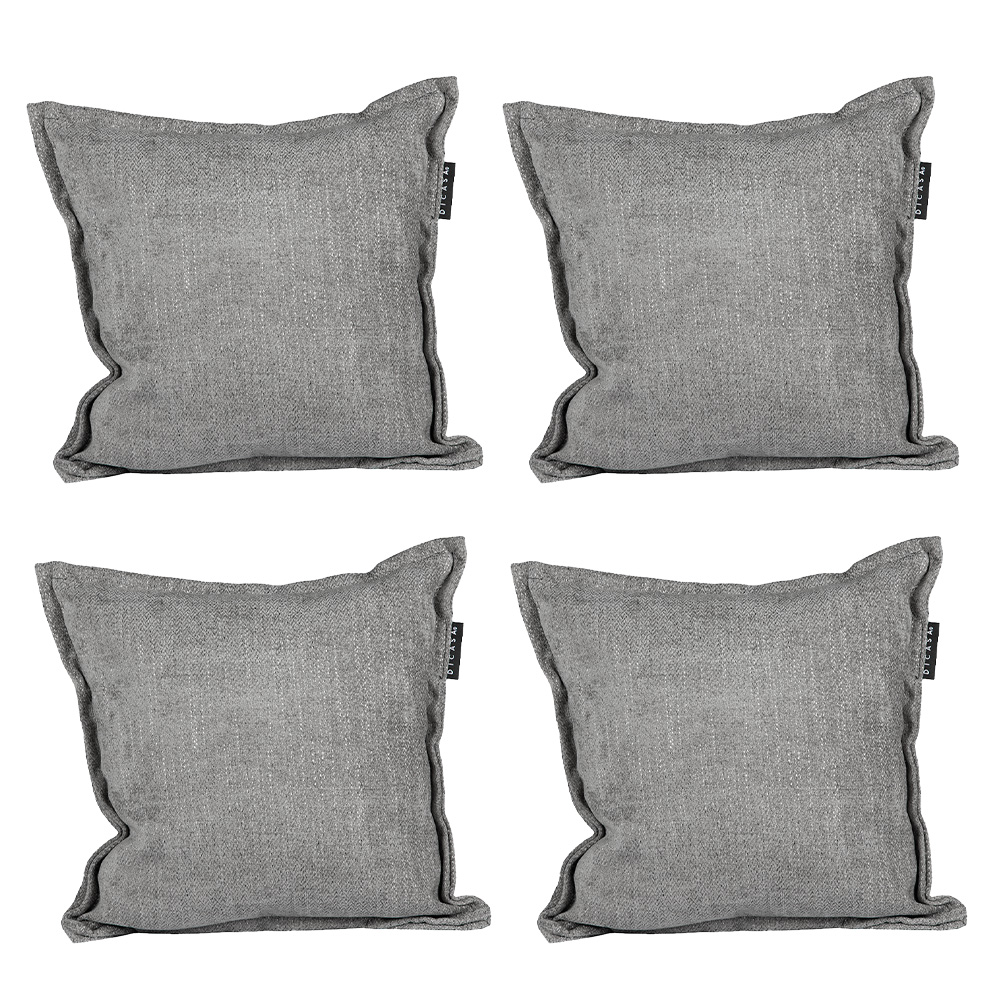 Foto 2 pulgar | Set De 4 Cojines Decorativos  Dicasa Kappa Color Gris Oscuro