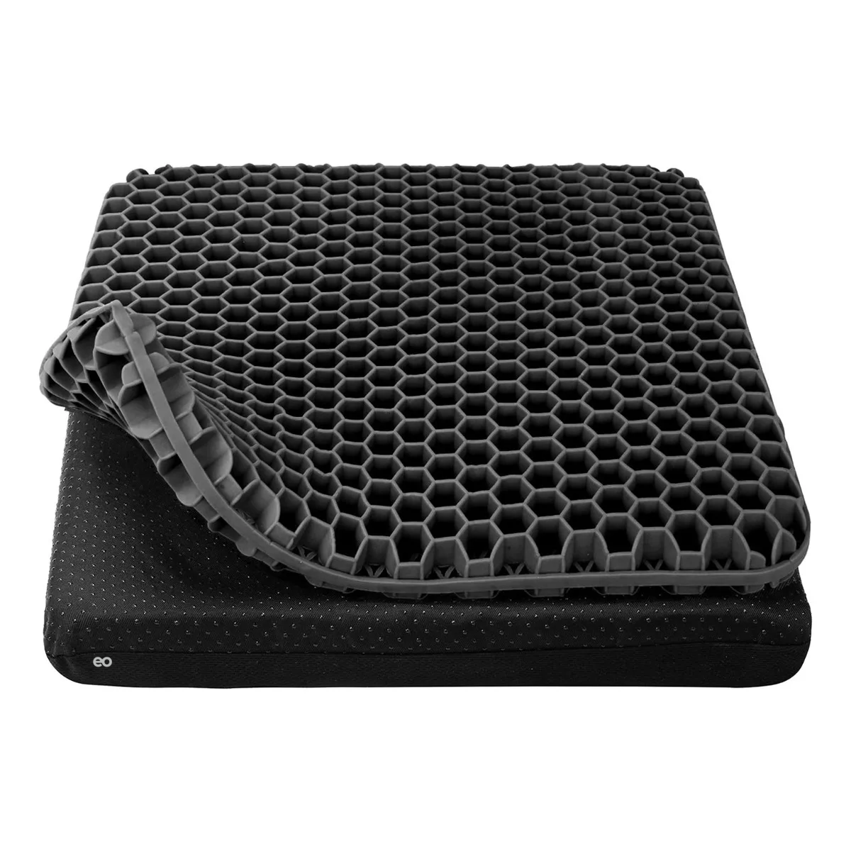 Cojín Gel Transpirable Ergonómico Forma Panal Eo Safe Imports Esi-19503 Negro