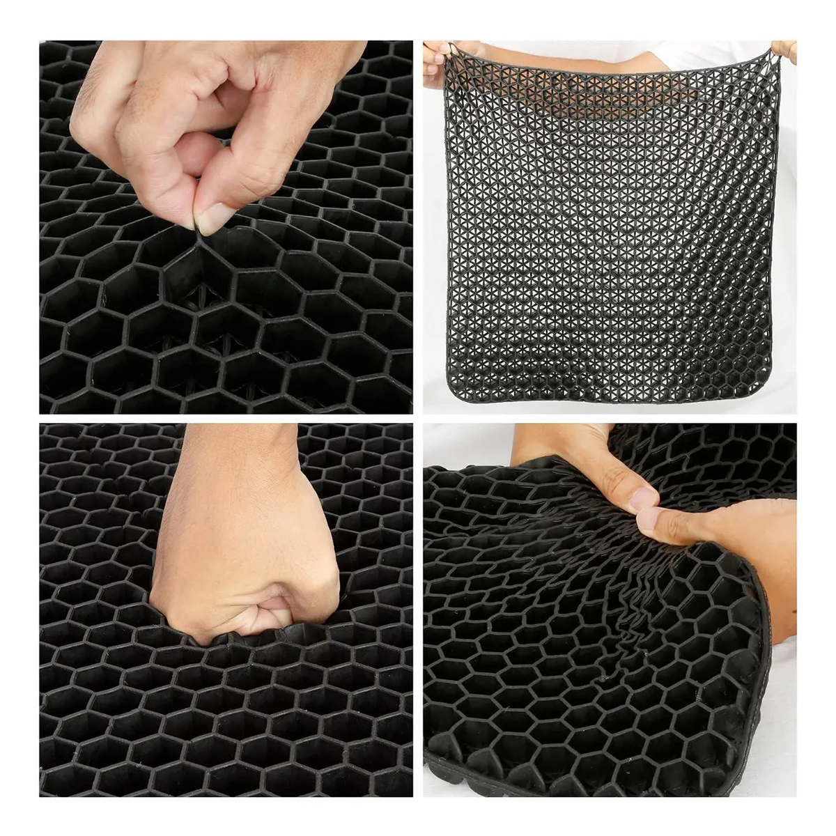 Foto 3 pulgar | Cojín Gel Transpirable Ergonómico Forma Panal Eo Safe Imports Esi-19503 Negro