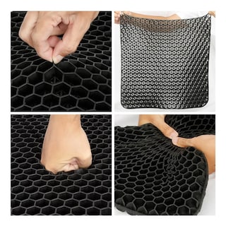 Foto 2 | Cojín Gel Transpirable Ergonómico Forma Panal Eo Safe Imports Esi-19503 Negro