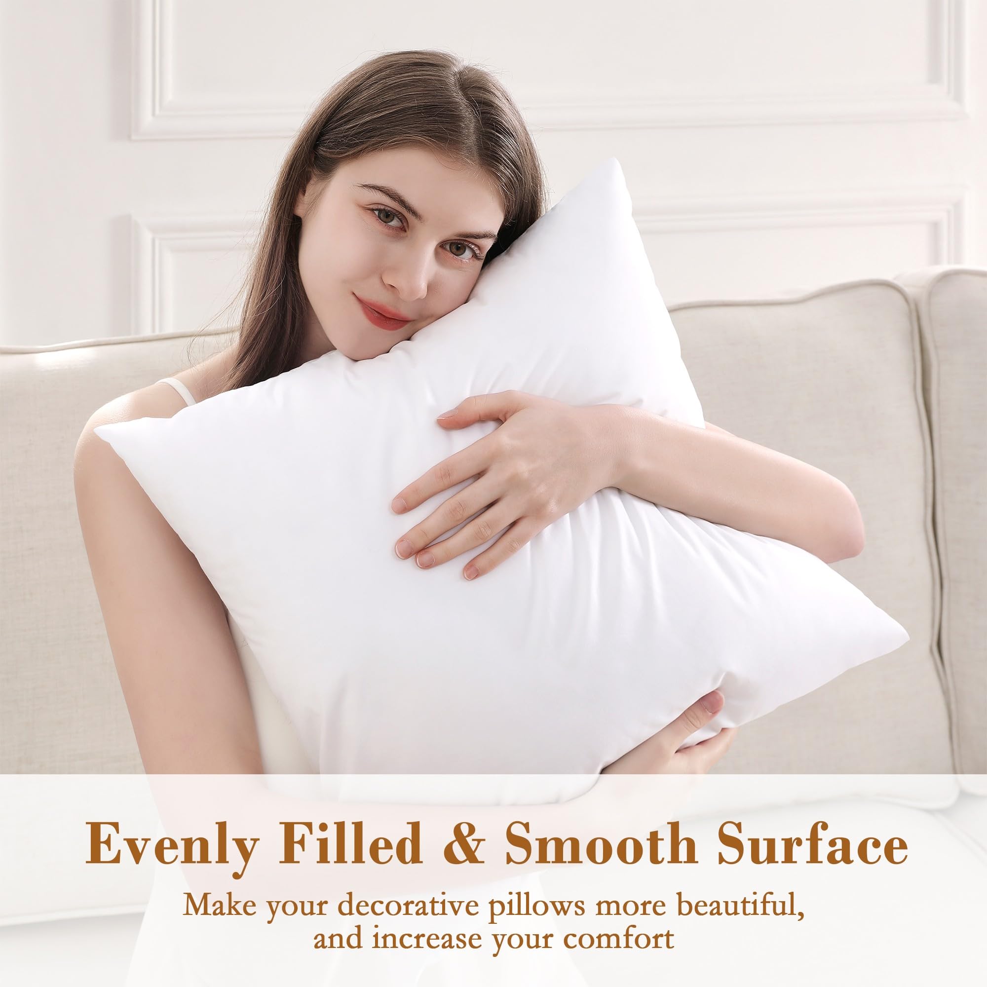 Foto 5 pulgar | Insertos De Almohada Puredown  Euro 66 X 66 Cm Fluffy Soft - Venta Internacional.