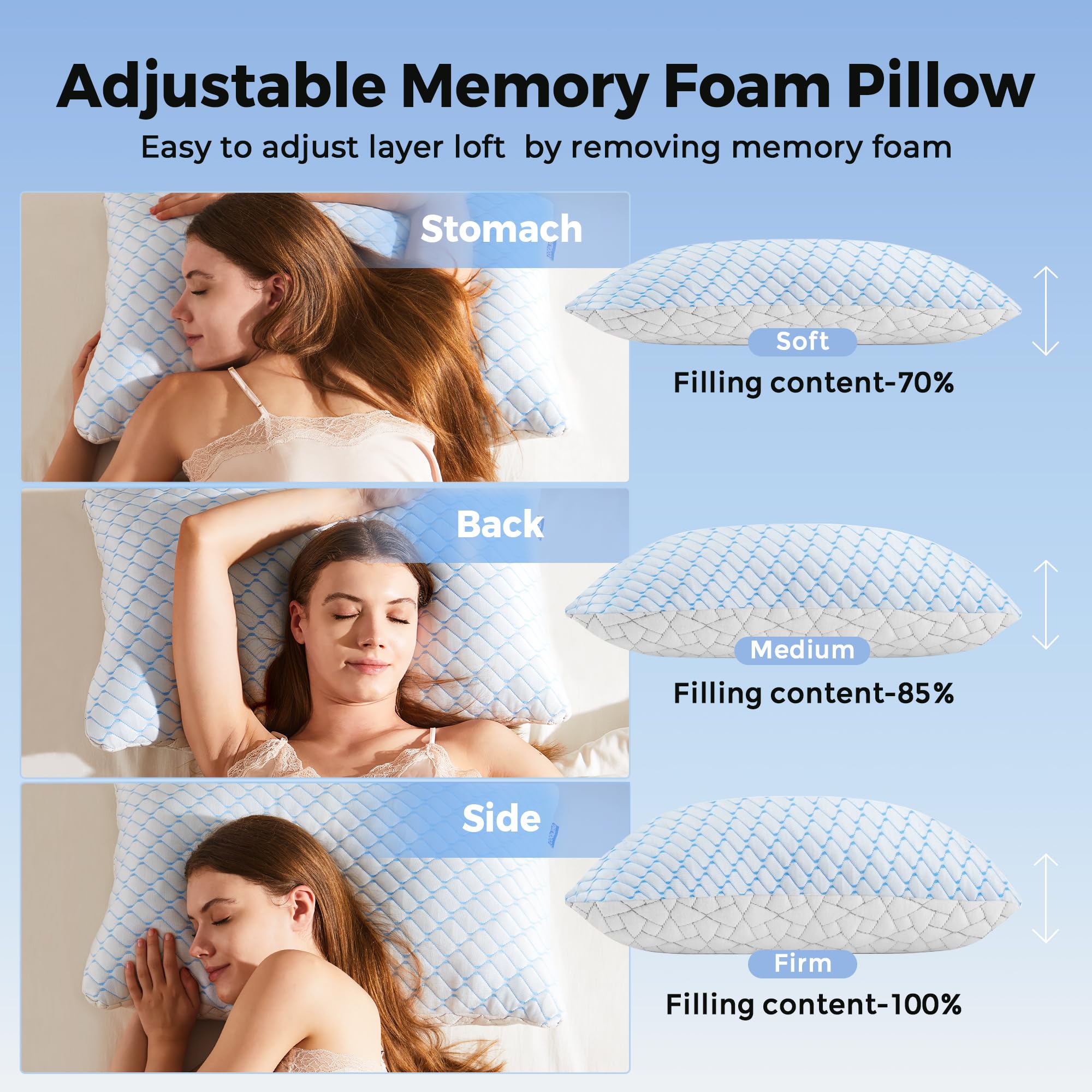 Foto 5 pulgar | Cojines Puredown Pillows 2 Pack - Venta Internacional