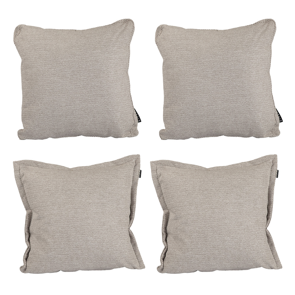 Set De 4 Cojines Decorativos Dicasa 2 Kappa + 2 Zita Color Beige