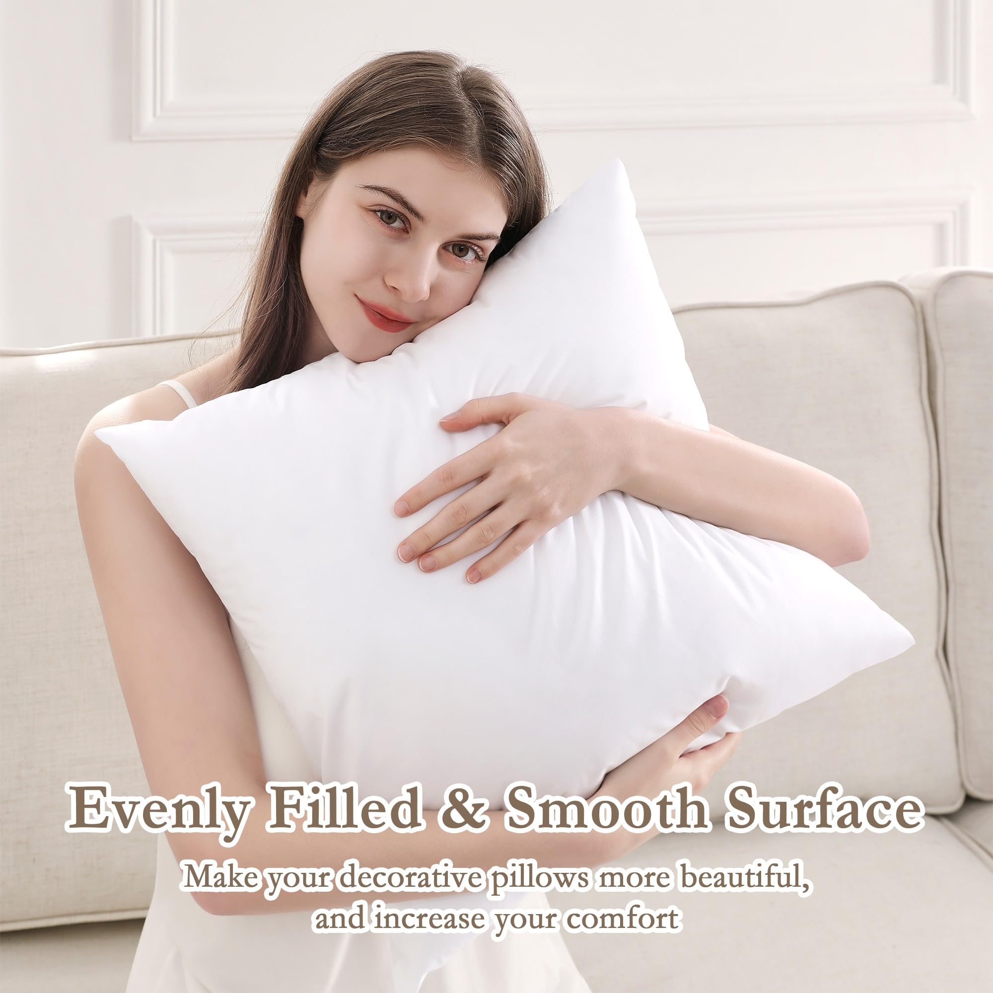 Foto 4 pulgar | Pillow Inserts Puredown  Euro 66 X 66 Cm, Juego De 2 Unidades, Con Relleno Suave - Venta Internacional.