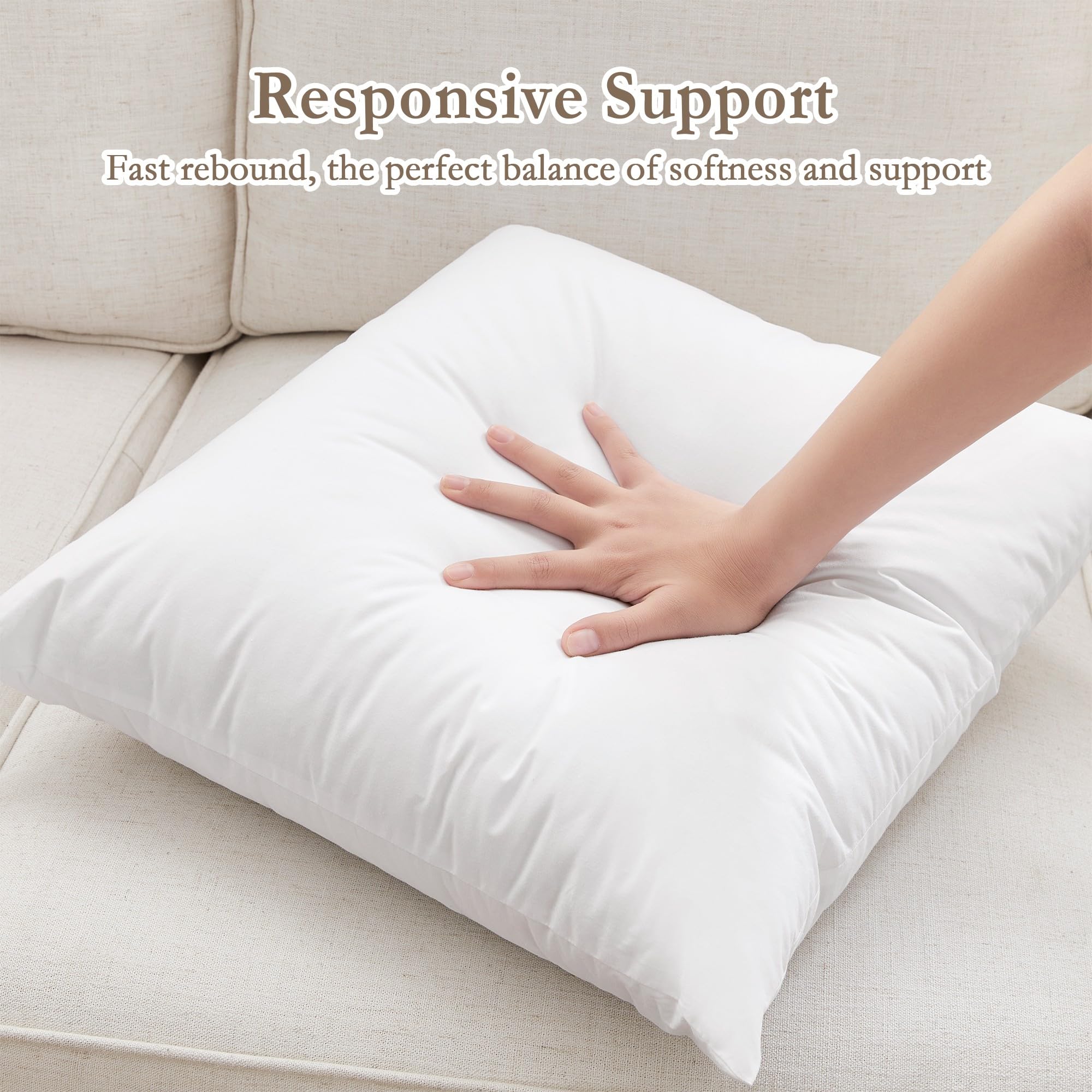 Foto 4 | Pillow Inserts Puredown  Euro 66 X 66 Cm, Juego De 2 Unidades, Con Relleno Suave - Venta Internacional.