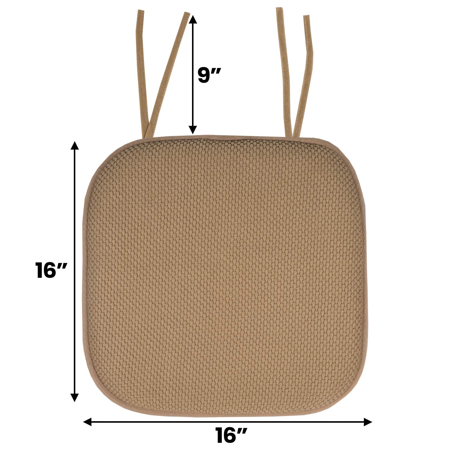 Foto 3 | Cojín Para Silla Sweet Home Collection, Espuma Viscoelástica, Paquete De 12 Unidades, Color Marrón - Venta Internaci