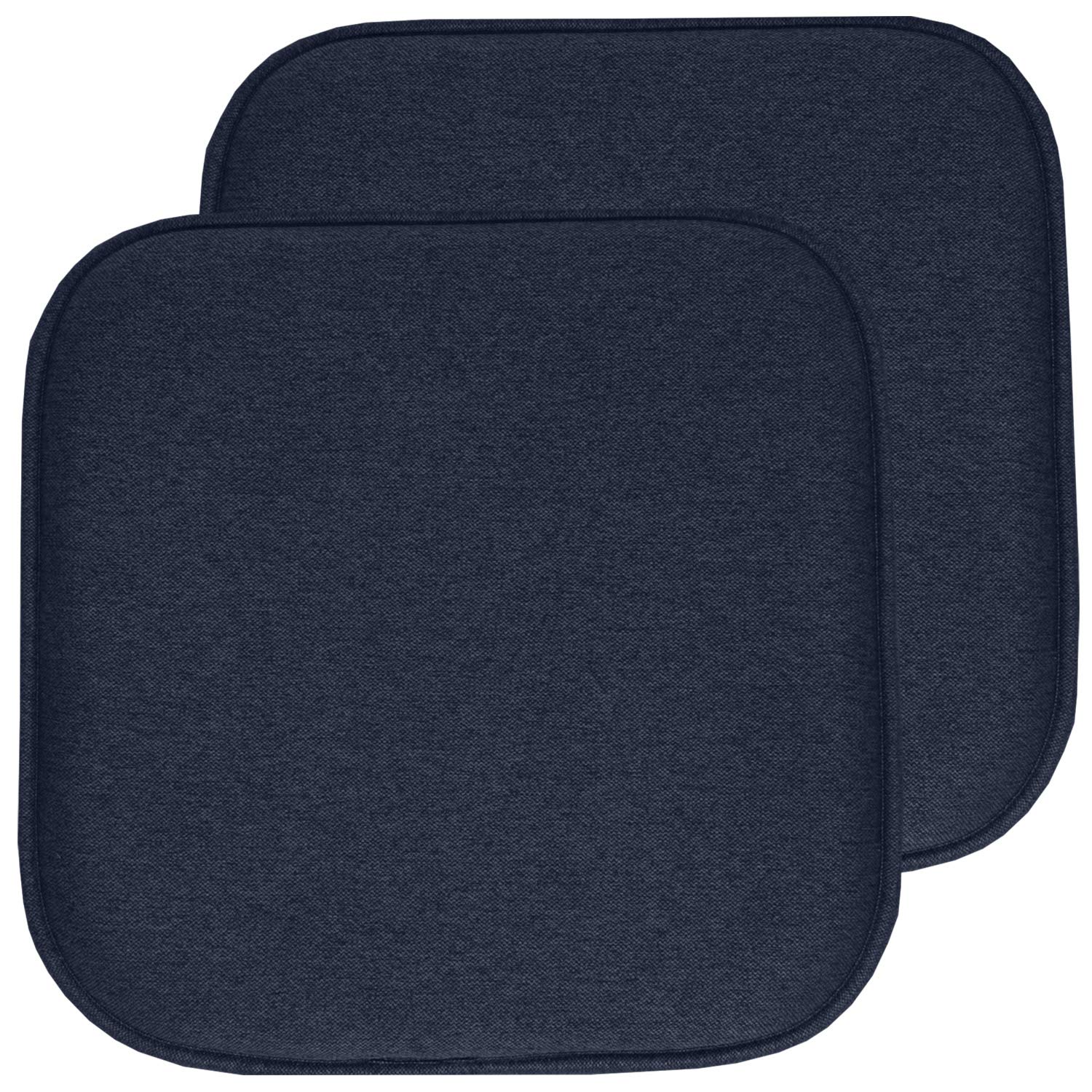 Cojín Para Silla Sweet Home Collection, Espuma Viscoelástica, Paquete De 2 Unidades, Color Azul - Venta Internacional.