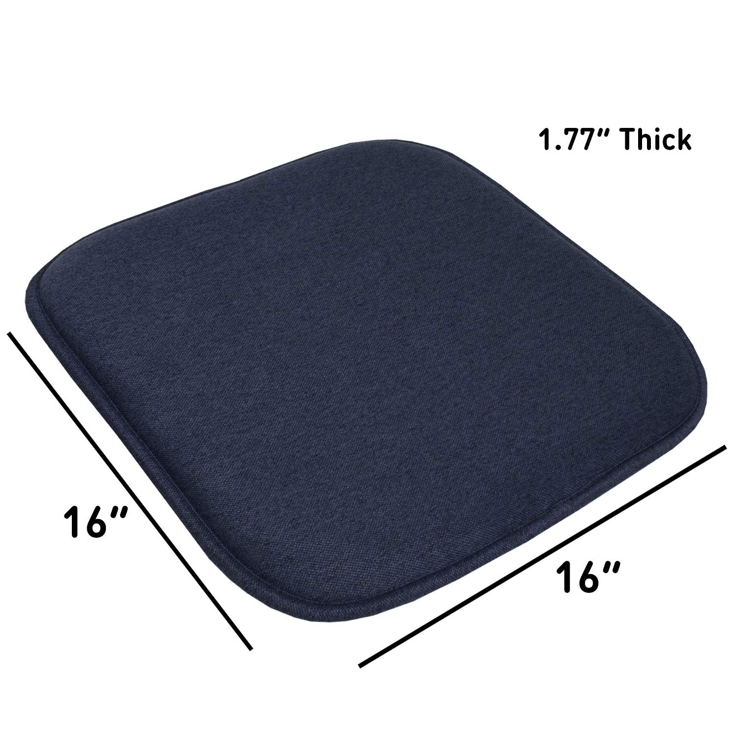 Foto 5 pulgar | Cojín Para Silla Sweet Home Collection, Espuma Viscoelástica, Paquete De 2 Unidades, Color Azul - Venta Internacional.