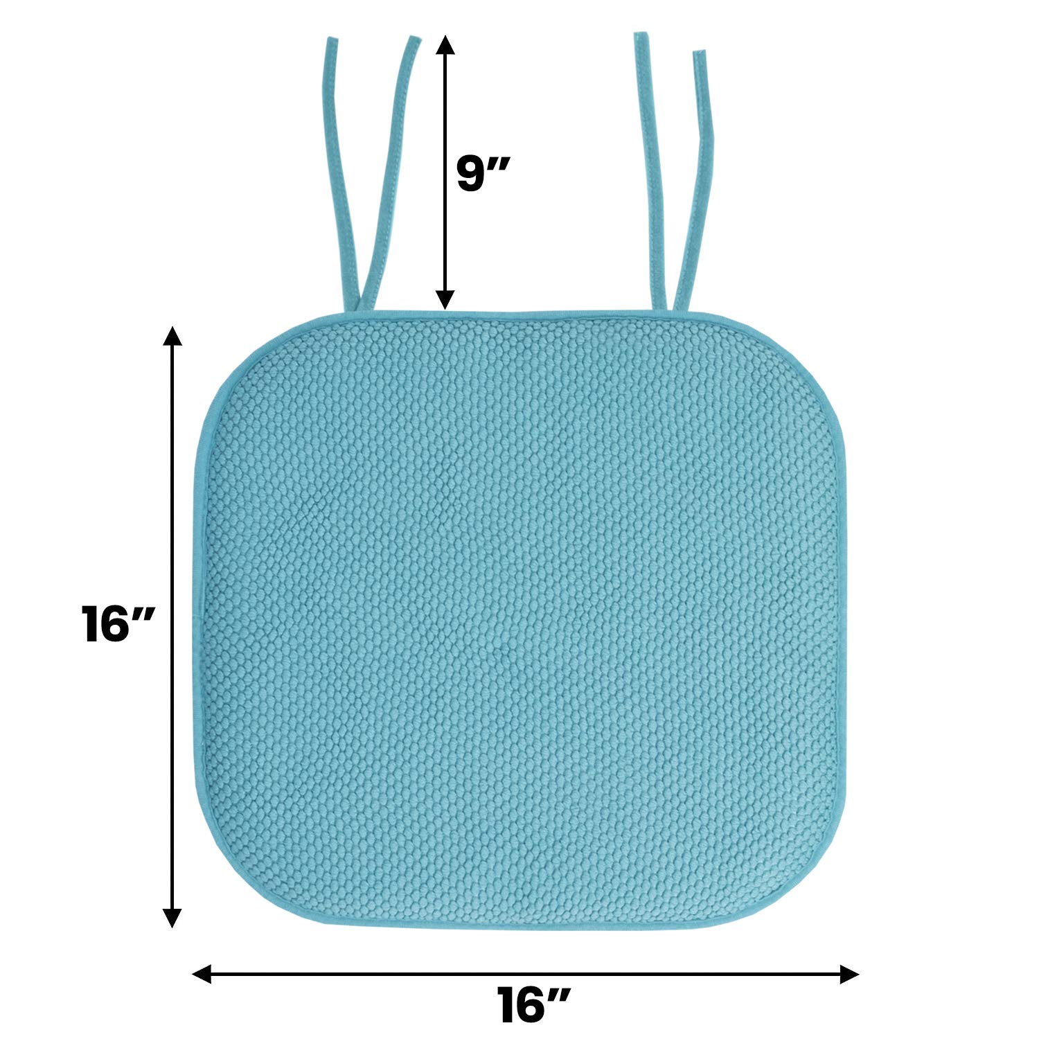 Foto 4 pulgar | Cojín Para Silla Sweet Home Collection, Espuma Viscoelástica, Paquete De 2, Color Verde Azulado - Venta Internacional.