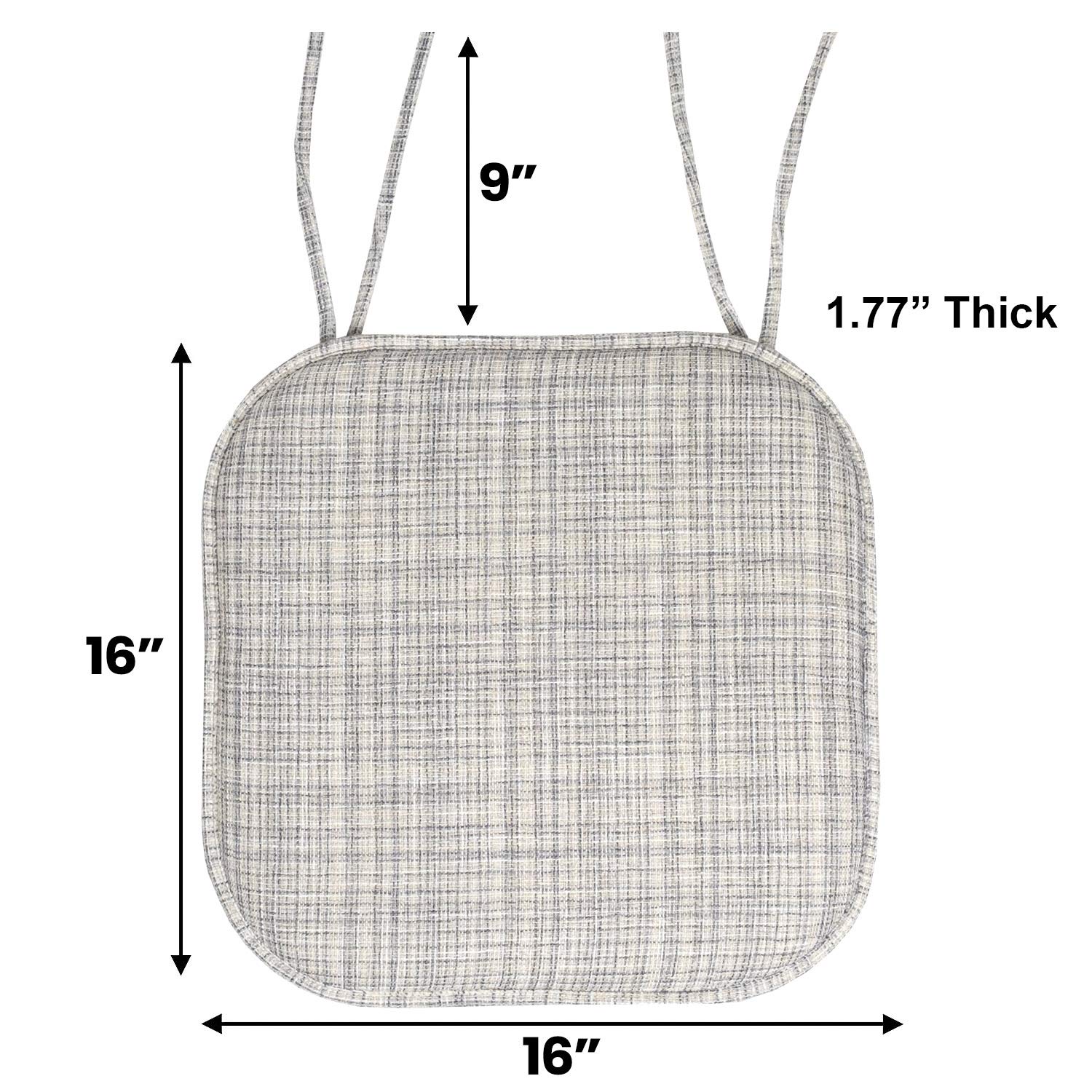 Foto 4 pulgar | Cojín Para Silla Sweet Home Collection, Espuma Viscoelástica, 40 X 40 Cm, Paquete De 2 - Venta Internacional.
