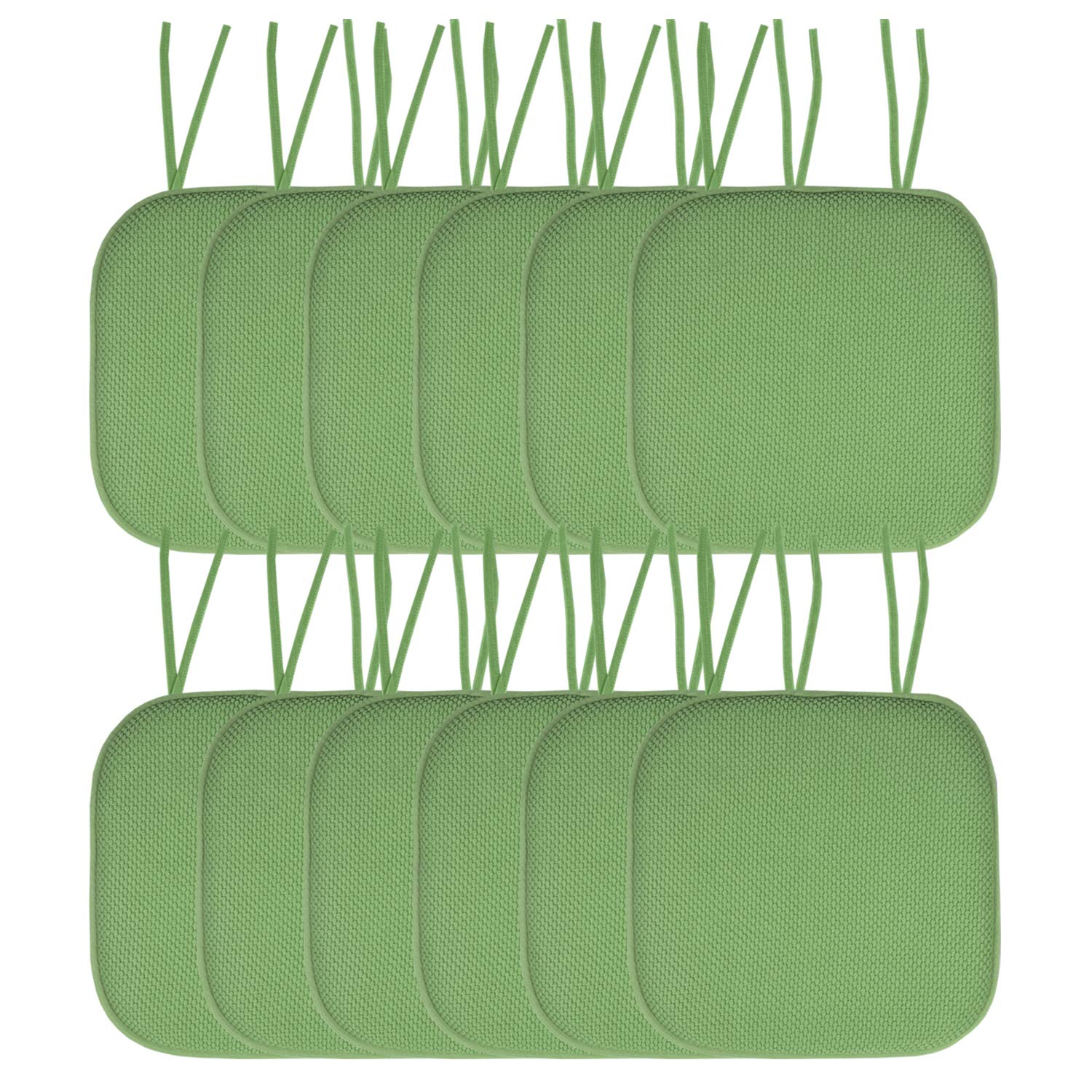 Foto 2 pulgar | Cojín Para Silla Sweet Home Collection, Espuma Viscoelástica, Paquete De 12 Unidades, Color Verde - Venta Internaciona