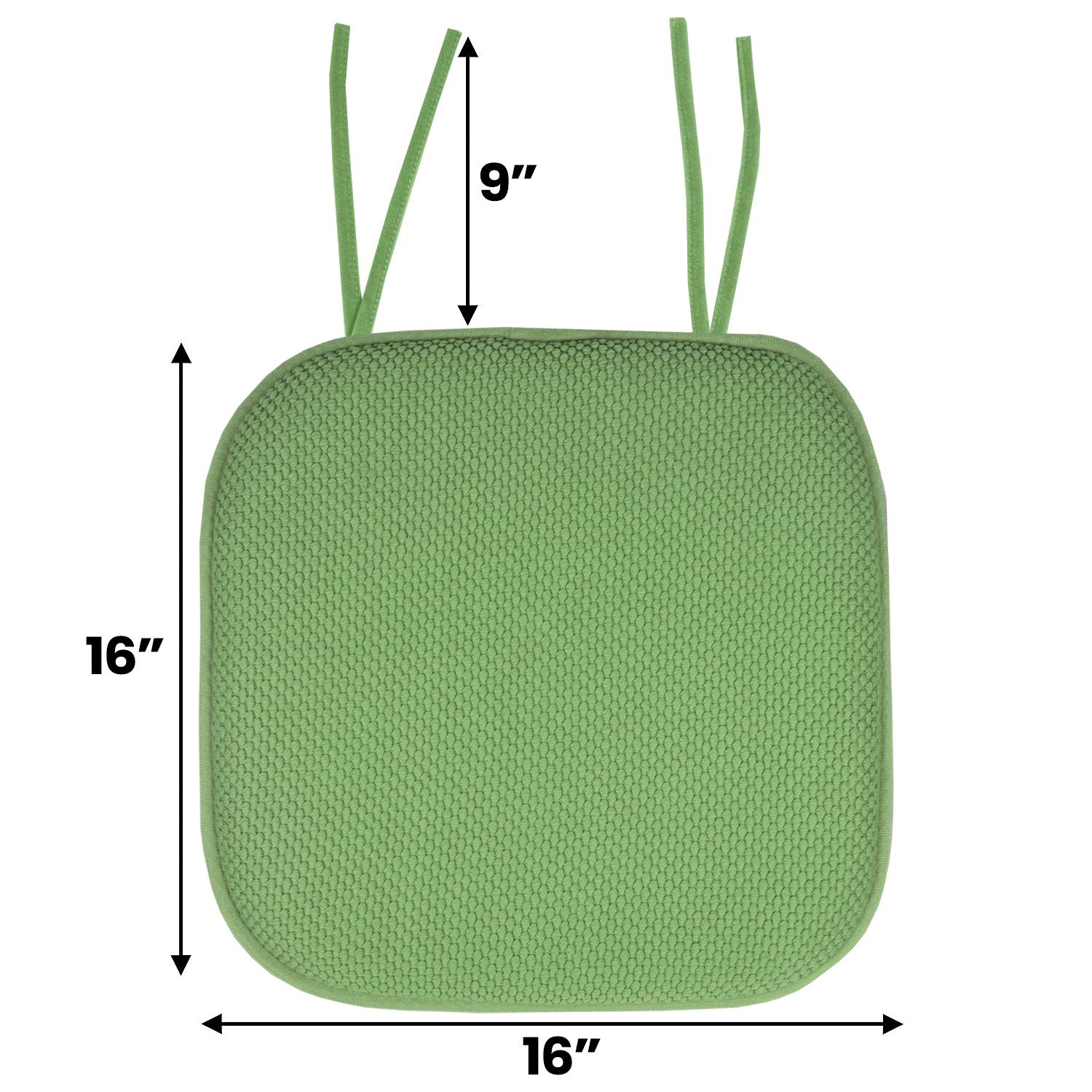 Foto 3 | Cojín Para Silla Sweet Home Collection, Espuma Viscoelástica, Paquete De 12 Unidades, Color Verde - Venta Internaciona