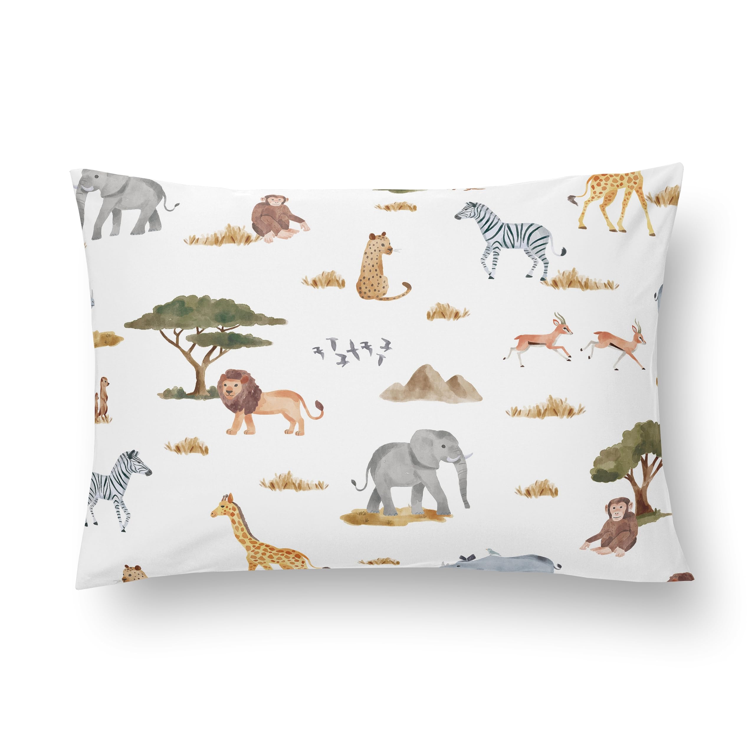 Foto 2 pulgar | Almohada Para Niños Pequeños Sweet Jojo Designs Jungle Animals, 33 X 46 Cm - Venta Internacional.