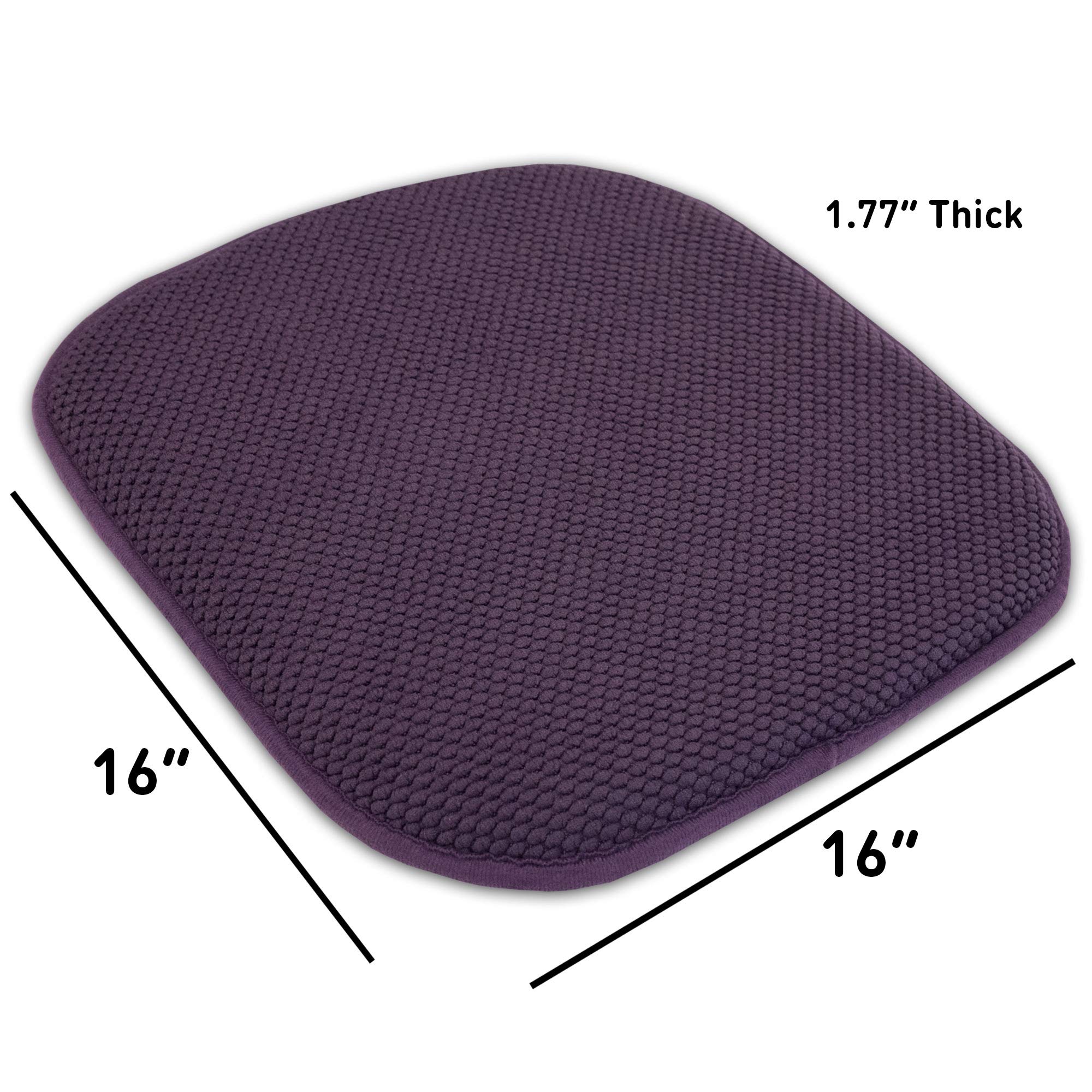 Foto 5 pulgar | Almohadillas Para Sillas Sweet Home Collection, Espuma Viscoelástica, 40 X 40 Cm, Color Morado - Venta Internacional.