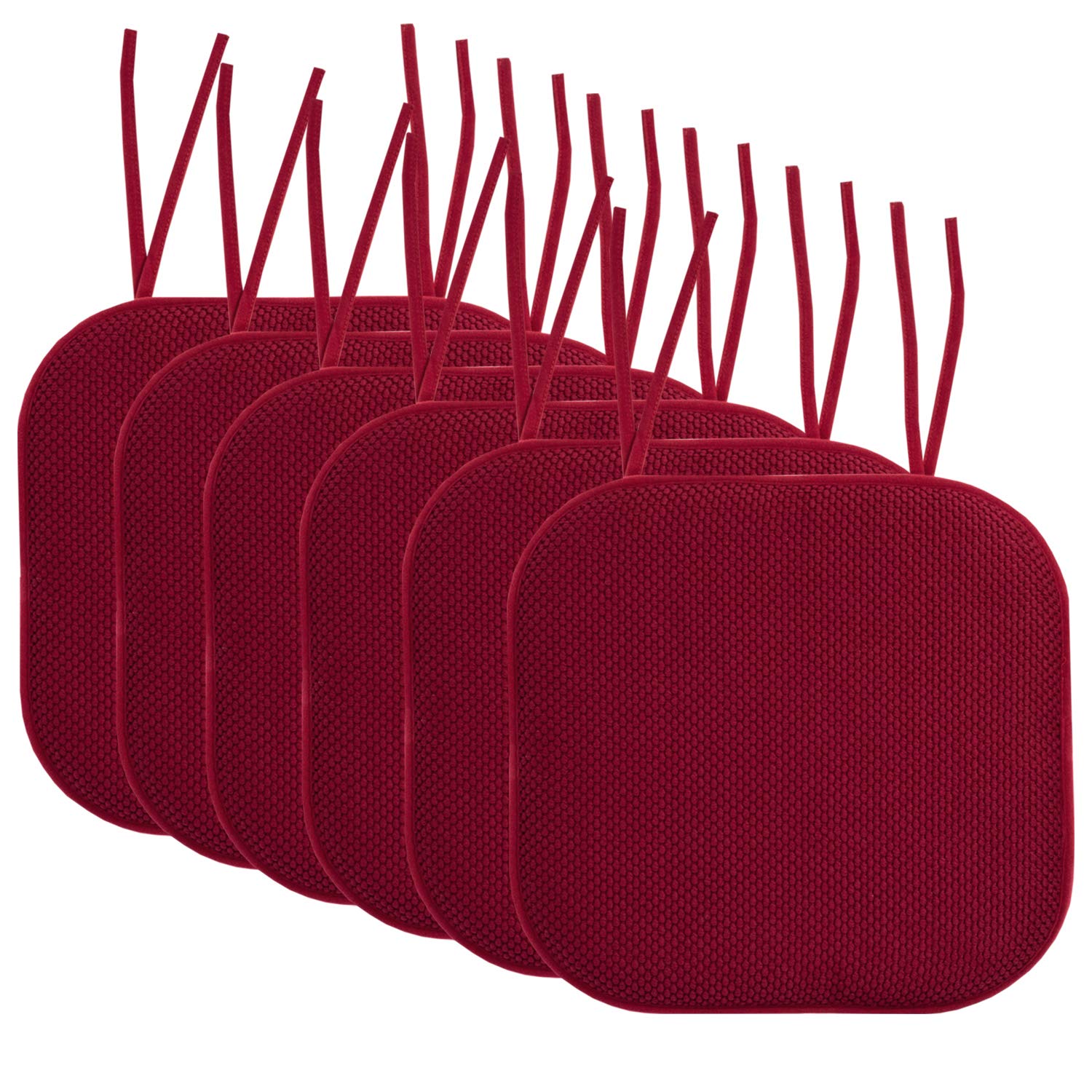Cojín Para Silla Sweet Home Collection, Espuma Viscoelástica, Paquete De 6 - Venta Internacional.