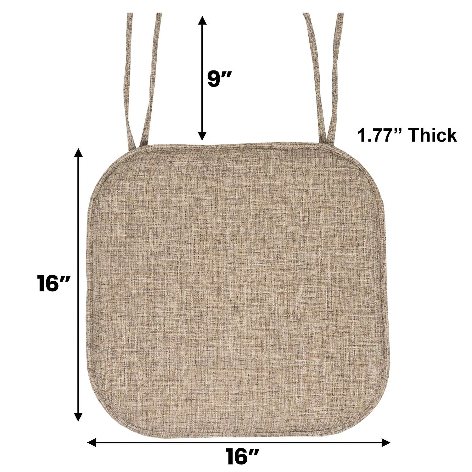 Foto 4 pulgar | Cojín Para Silla Sweet Home Collection, Espuma Viscoelástica, Paquete De 6, Color Marrón - Venta Internacional.