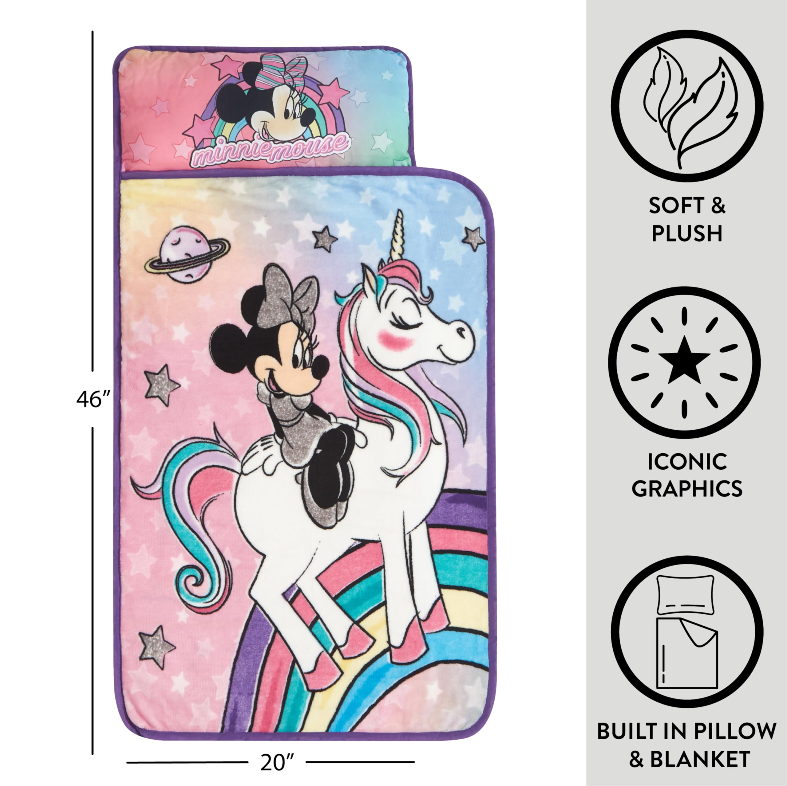 Foto 3 pulgar | Nap Mat Idea Nuova Disney Minnie Mouse Supersuave Con Almohada - Venta Internacional.