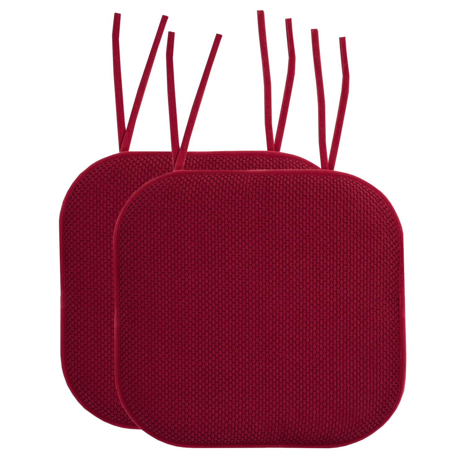 Foto 2 pulgar | Cojín Para Silla Sweet Home Collection, Espuma Viscoelástica, Paquete De 2 Unidades, Color Vino - Venta Internacional.