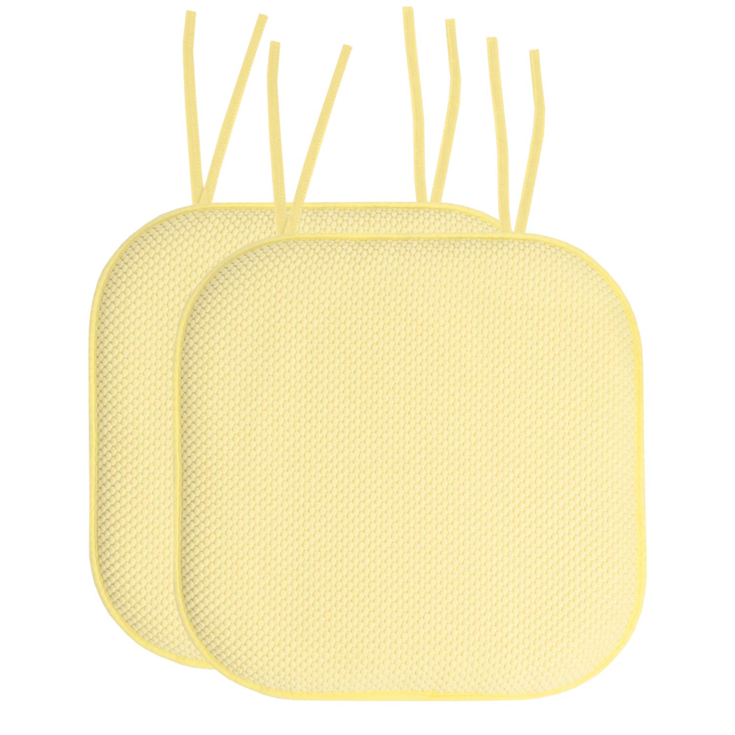 Cojín Para Silla Sweet Home Collection, Espuma Viscoelástica, Paquete De 2 Unidades, Color Amarillo - Venta Internac