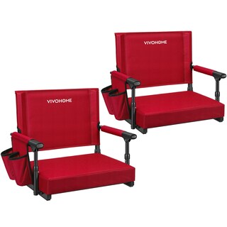 Foto 1 | Asientos Tipo Estadio Vivohome Con Respaldo Y Cojín, Paquete De 2 Unidades, Color Rojo - Venta Internacional.