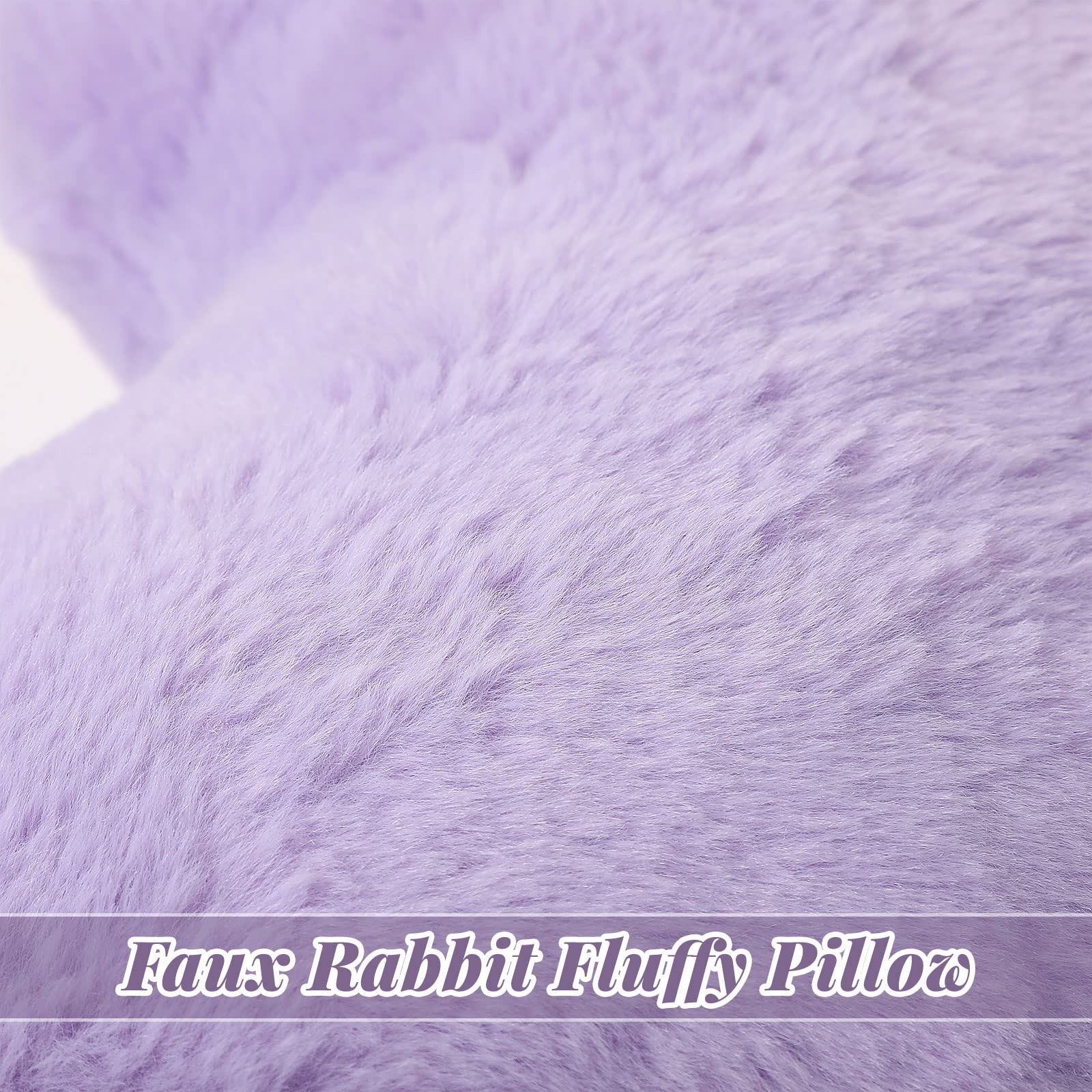 Foto 3 | Cojín Remerry Soft En Forma De Corazón De Imitación De Conejo Lila X2 - Venta Internacional.