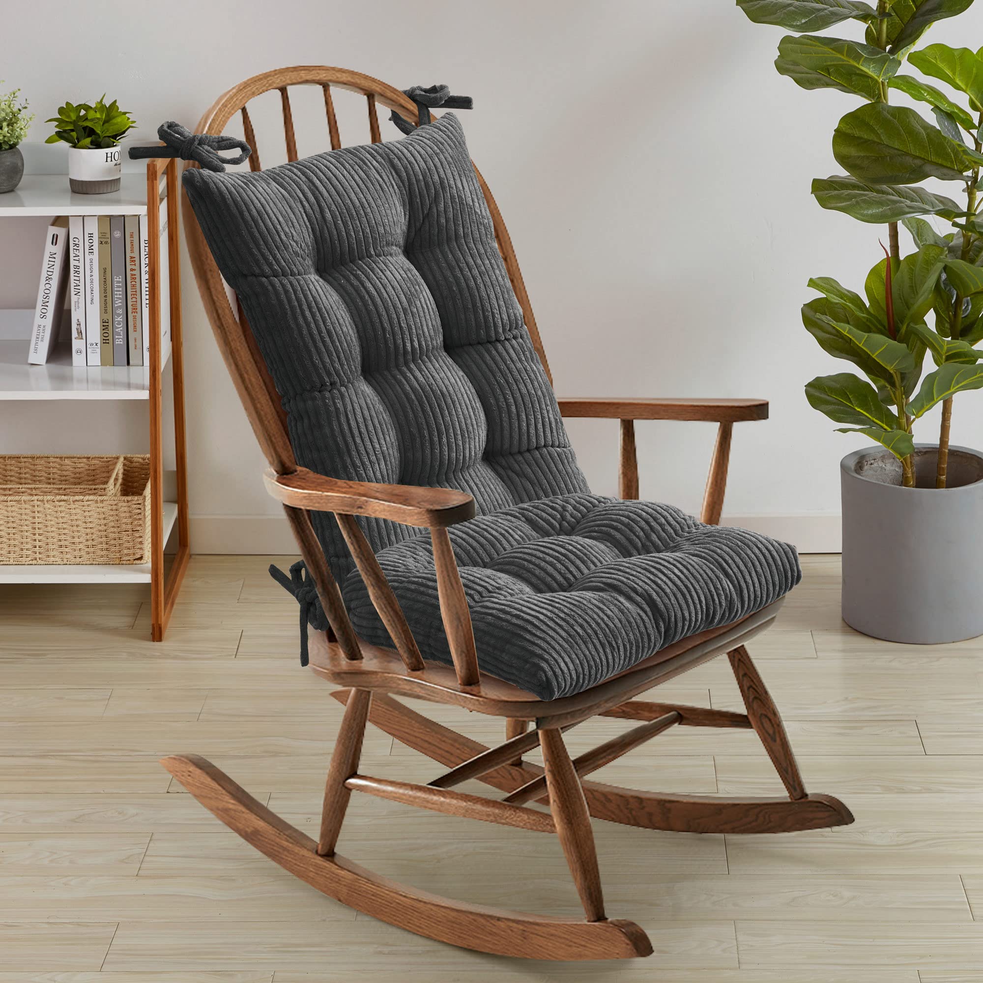 Juego De Cojines Para Mecedora Sweet Home Collection, Terciopelo Gris - Venta Internacional.