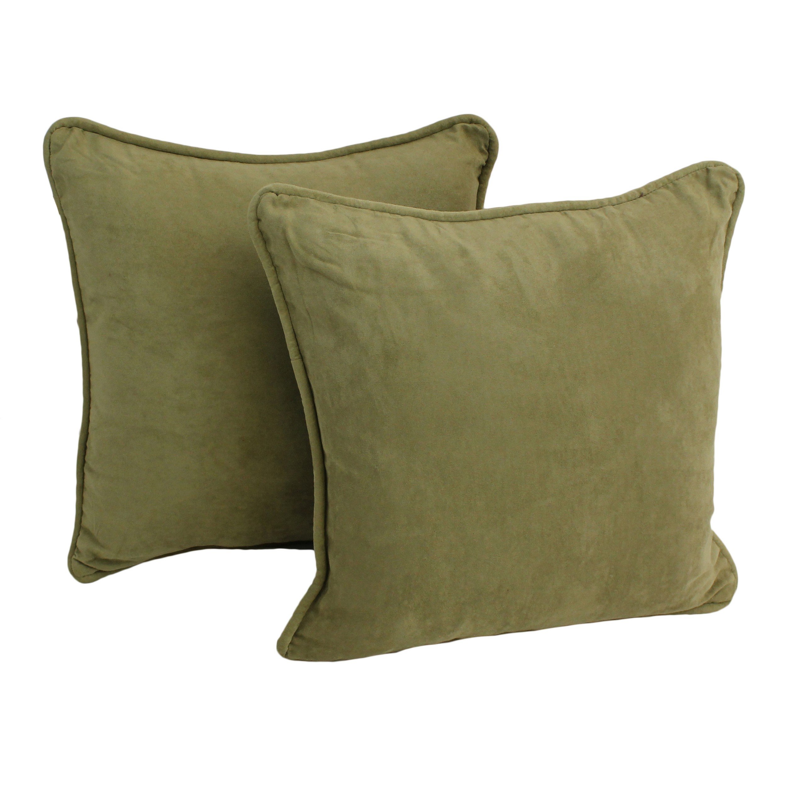 Cojín Blazing Needles, Microgamuza Con Cordones, 45 X 45 Cm, Verde Salvia - Venta Internacional.
