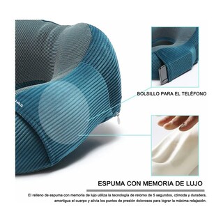 Foto 5 | Almohada Cojín Cuello De Viaje Almohada Espuma Lab.g Gris